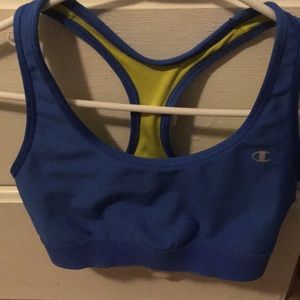 Blue sports bra